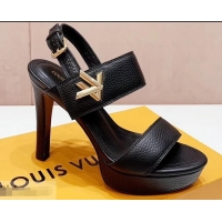 Unique Style Louis Vuitton Heel 10.5cm Platform 2cm Horizon Sandals LV94901 Black 2019