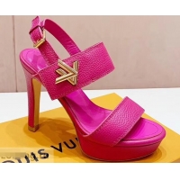 Best Product Louis Vuitton Heel 10.5cm Platform 2cm Horizon Sandals LV94901 Fuchsia 2019