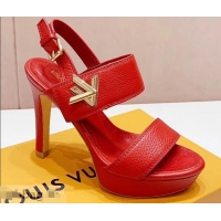 Lowest Price Louis Vuitton Heel 10.5cm Platform 2cm Horizon Sandals LV94901 Red 2019