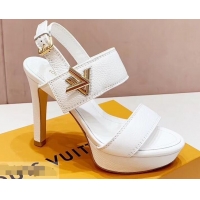 Buy Faux Louis Vuitton Heel 10.5cm Platform 2cm Horizon Sandals LV94902 White 2019