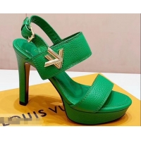 Reproduction Louis Vuitton Heel 10.5cm Platform 2cm Horizon Sandals LV94902 Green 2019