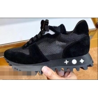 Shop Inexpensive Louis Vuitton LV Runner Sneakers LV95619 Black 2019