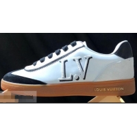 Promotional Louis Vuitton Embroidered LV Frontrow Sneakers LV95301 Black 2019