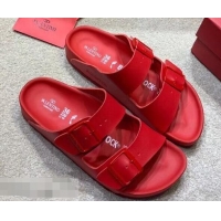 Promotional Design Valentino x Birkenstock Arizona Sandals VT96307 Red 2019