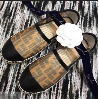 Discount Imitation Fendi FF Logo Espadrilles F861003 Beige