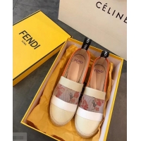 Grade Cheap Fendi Technical Mesh Canvas Espadrilles F861004 White