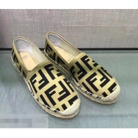 Elegant Discount Fendi FF Logo Canvas Espadrilles F81825