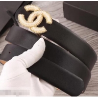 Hot Style Chanel CC Belt 30mm Width Black 550172