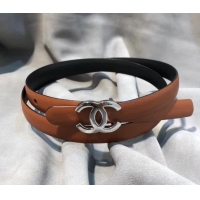 Classic Hot Chanel CC Belt 15mm Width 550173 Brown