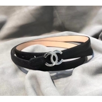 Imitation Chanel CC Belt 15mm Width 550173 Black/Pink