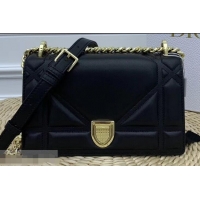 Unique Grade Dior Lambskin Diorama Small Bag CD96219 Black/Gold 2019