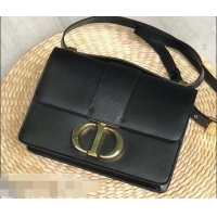 Buy Cheap Dior 30 Montaigne Flap Bag in Smooth Calfskin CD96701 Black and CD Clasp 2019