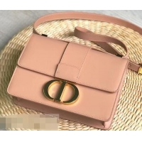 Top Quality Dior 30 Montaigne Flap Bag in Smooth Calfskin CD96701 Pale Pink and CD Clasp 2019