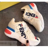 Buy Latest Fendi Mania Logo Sneakers For Women/Men F94002 White 2019