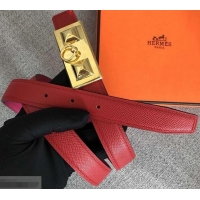 Promotion Hermes Width 2.5cm Collier De Chien Buckle Belt 619018 Red/Gold