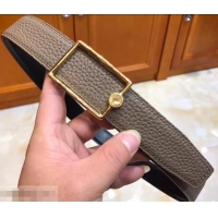 Cheapest Hermes Width 3.2cm Oscar Buckle Reversible Leather Belt 619025 Camel/Gold