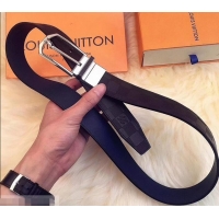 Top Quality Louis Vuitton Width 3.5cm Double Sides Belts 621011 Black/Blue