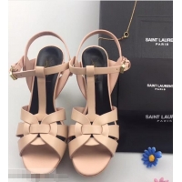 Trendy Design Saint Laurent Tribute Sandals In Smooth Leather Y96451 Nude Pink