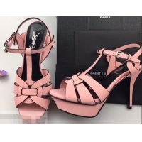 Duplicate Saint Laurent Tribute Sandals In Smooth Leather Y96451 Edge Pink