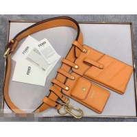 Charming Fendi Multi-accessory Leather Belt Bag 931055 Orange 2019