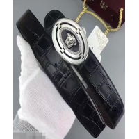 Affordable Price Versace Calfskin Leather Belt Stereo Buckle(99-722103)