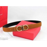 Perfect Ferragamo Women Adjustable and Reversible Belt in calfskin 602323