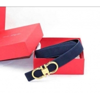 Comfortable Ferragamo 3cm width Women Adjustable and Reversible Belt in calfskin 602336