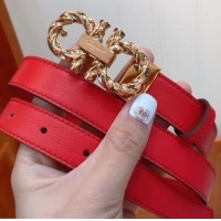 Most Popular Ferragamo Calfskin Belt 20mm Width 602343 Red