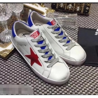 Discount Golden Goose Deluxe Brand Superstar Sneakers GD8402 White/Blue 2018