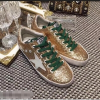 Top Quality Golden Goose Deluxe Brand Superstar Sneakers GD8402 Gold/Green 2018