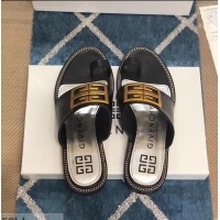 Purchase Best Givenchy 4G Logo Chain Around Flat Sandals G93805 Black 2019