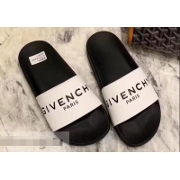 Chic Discount Givenchy Paris Logo Slides Sandals G95002 Rubber White