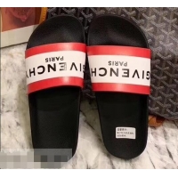 Cheapest Givenchy Paris Logo Slides Sandals G95002 Rubber White/Red