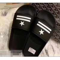 Discount Givenchy Paris Logo Slides Sandals G95002 Rubber Star and Stripe