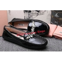 Best Grade Miu Miu Casual Shoes Patent Leather MM334 Black