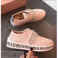 Bulk Discount Miu Miu Slip-on Sneakers Crystals MM8010 Pink