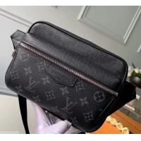 Sumptuous Louis vuitton Outdoor Bumbag black in taiga leather M30245