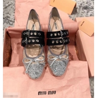 Grade Discount Miu Miu PVC Ballerinas Flats With Crystals MM9019