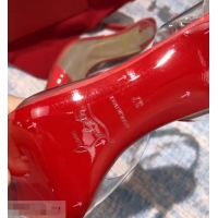 Low Cost Christian Louboutin Heel 8.5cm PVC/Patent Leather Sandals CL8116 Red