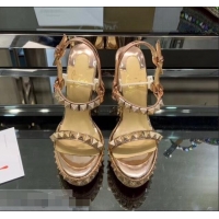 Discount Christian Louboutin 60MM Pyraclou Rockstud Wedges CL9718