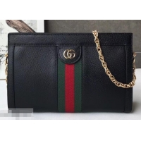 Funny Gucci Structured Shape Web Ophidia Small Shoulder Bag 503877 Leather Black 2019 