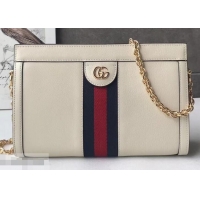 Affordable Price Gucci Structured Shape Web Ophidia Small Shoulder Bag 503877 Leather White 2019 