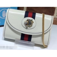 Best Quality Gucci Vintage Web Rajah Chain Mini Bag 573797 Leather White 2019