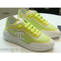 Shop Promotion Chanel Mesh and Lycra Sneakers G34763 Fluo Green 2019