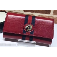 Good Product Gucci Vintage Web Rajah Continental Wallet 573789 Leather Red 2019