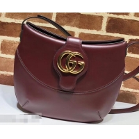 Low Cost Gucci Double G Arli Medium Shoulder Bag 568857 Burgundy 2019