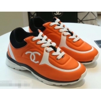 Free Shipping Discount Chanel Lycra Sneakers G34765 Orange 2019