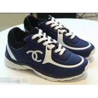 Promotional Chanel Lycra Sneakers G34765 Blue 2019