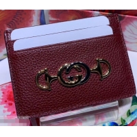 Best Design Gucci Zumi Grainy Leather Card Case 570679 Burgundy 2019