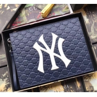 Reasonable Gucci Original GG pouch with NY Yankees patch 547796 blue